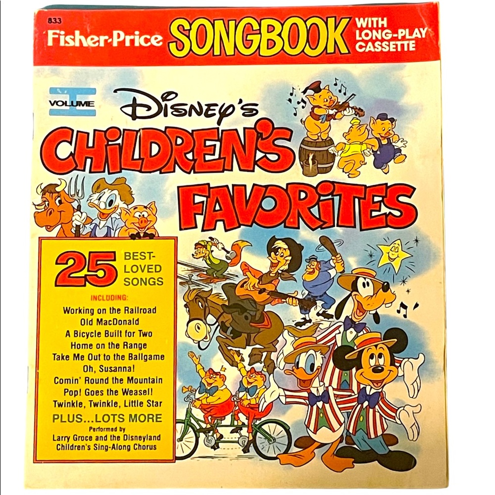 Vintage 70s Fisher Price Songbook Disney’s Children’s Favorites